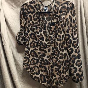 Windsor leopard top sheer